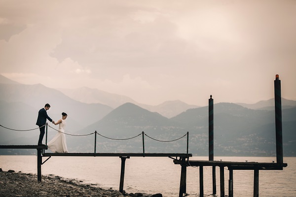 Brautpaar am Lago Maggiore