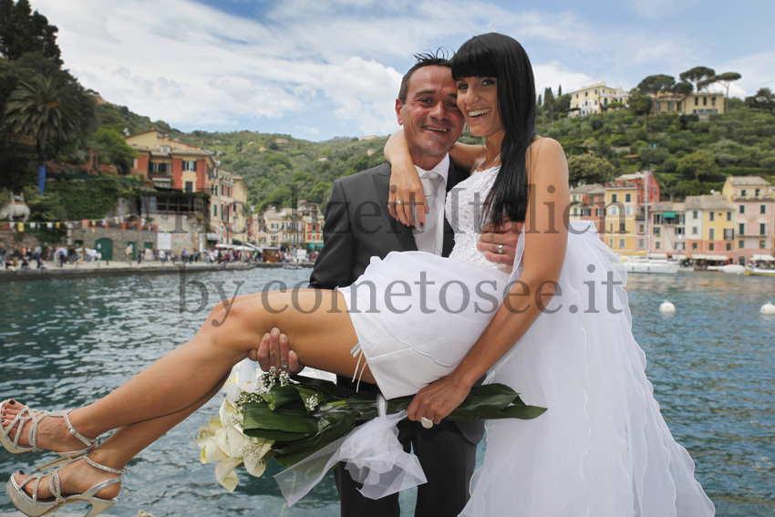 Brautpaar bei Hochzeit in Portofino