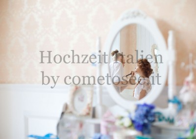 Vorbereitungen für eine Hochzeit in der Toskana: Haare & Makeup von professionellen Stylisten