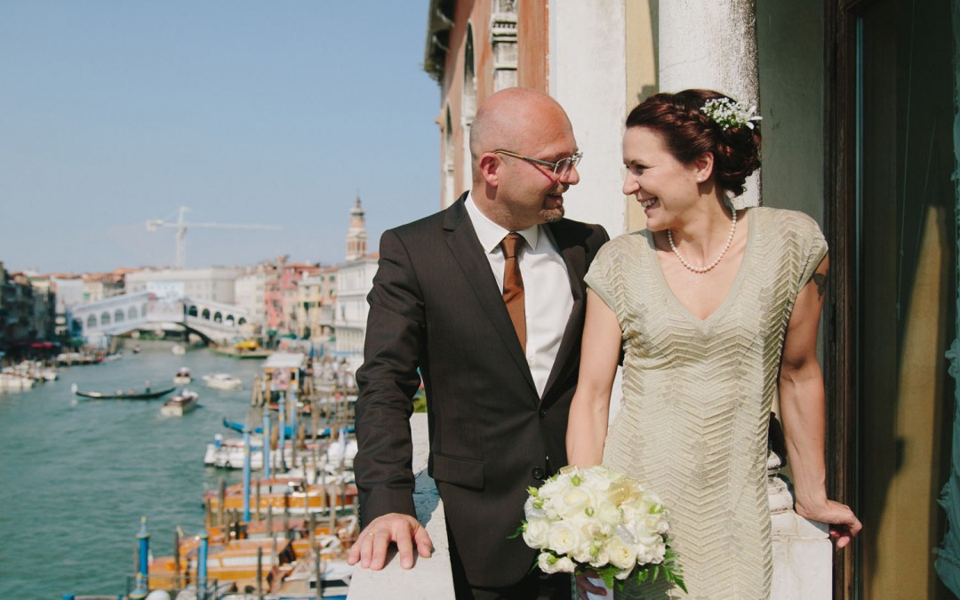 Katharina und Martin bei ihrer Hochzeit in Venedig