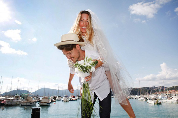 Brautpaar an der Italienischen Riviera