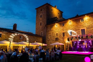 Hochzeit in der Toskana am Abend