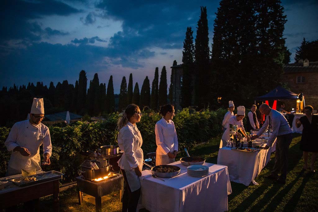 Elegantes Hochzeitsbuffet in der Toskana 