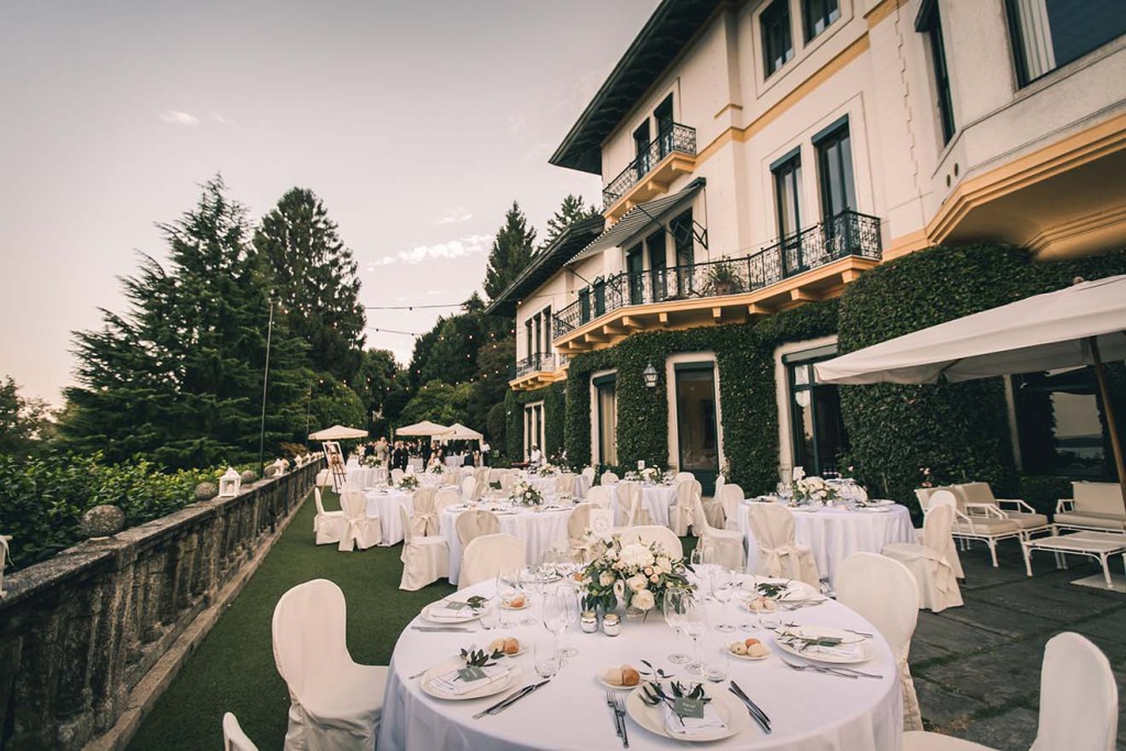 Abendessen am Lago Maggiore bei einer Hochzeit 