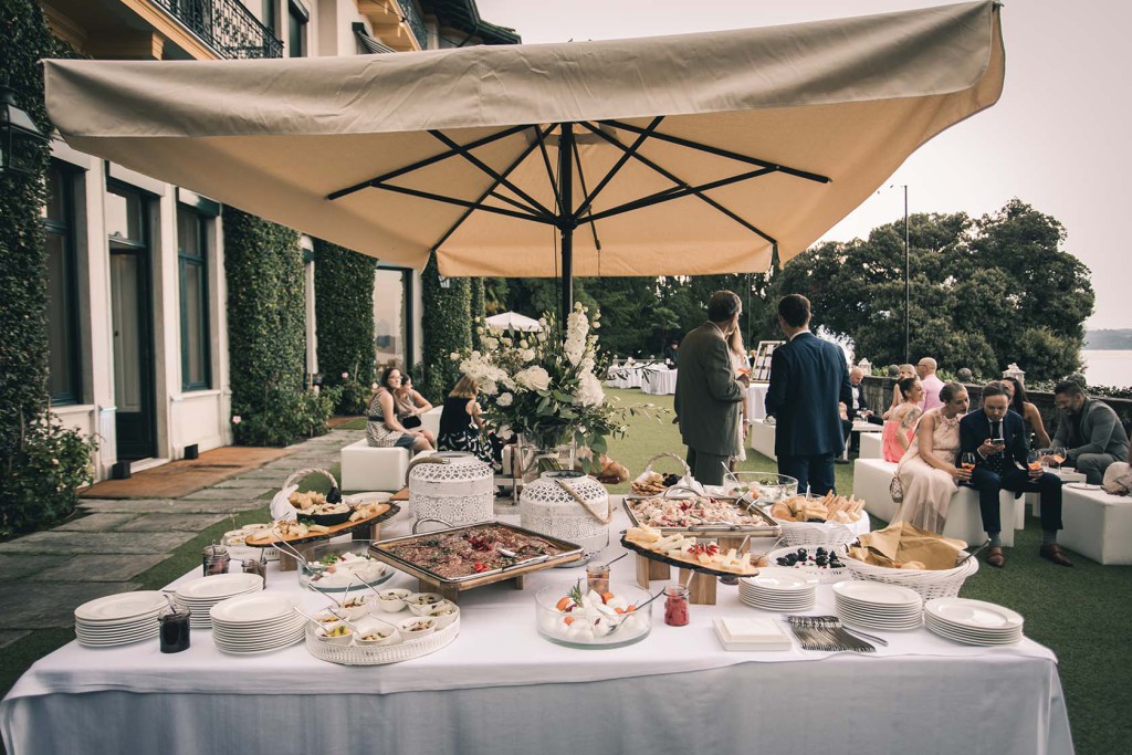 Hochzeitsempfang an einer Villa am Lago Maggiore 