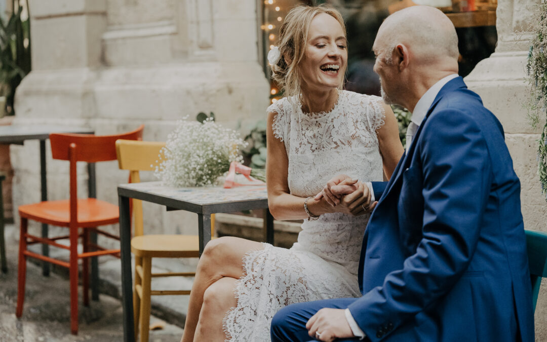 Brautpaar nach ziviler Trauung in Syrakus